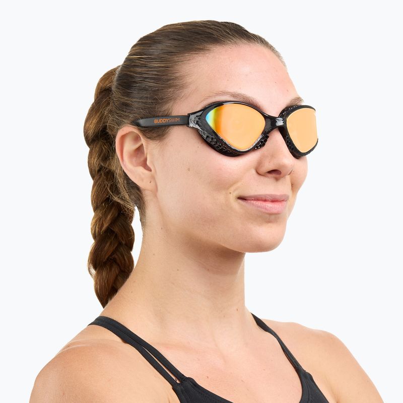 Ochelari de înot BuddySwim OzeanX Mirror black / orange 6