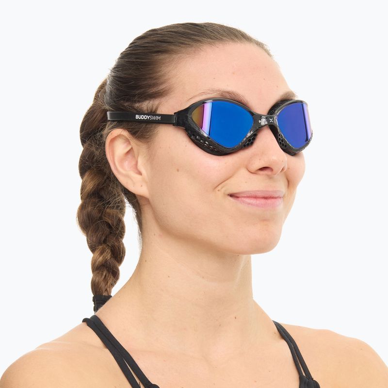 Ochelari de înot BuddySwim OzeanX Mirror black / blue 2