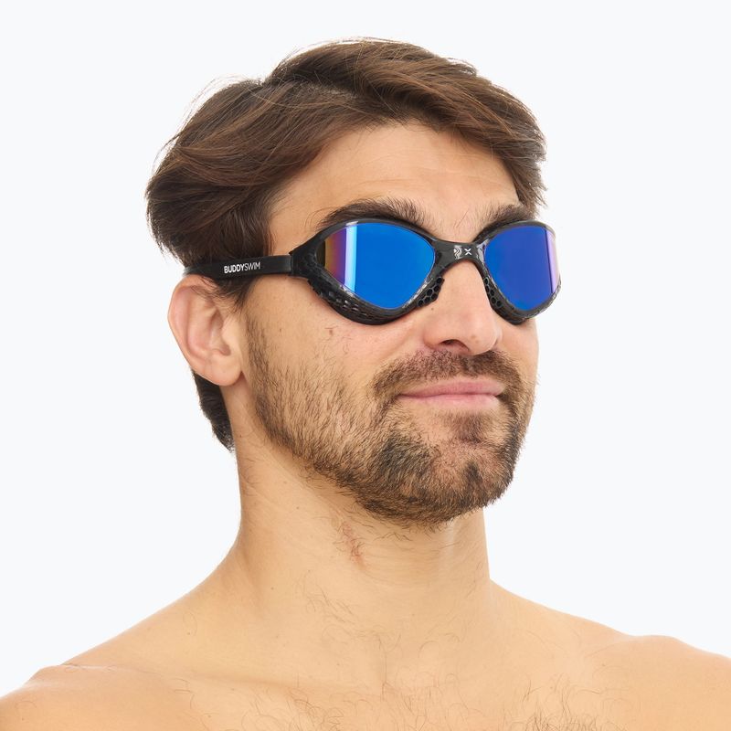 Ochelari de înot BuddySwim OzeanX Mirror black / blue 3