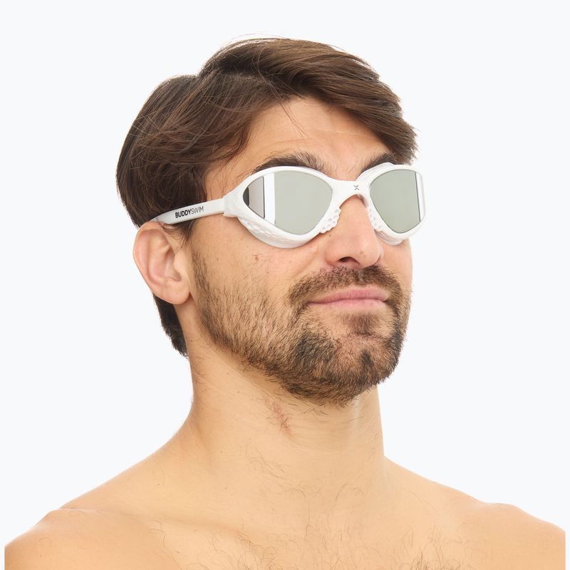 Ochelari de înot BuddySwim OzeanX Mirror white / silver 6