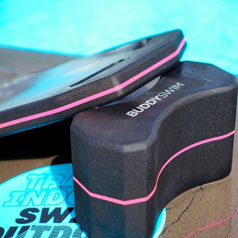 Placă de înot BuddySwim Pull Buoy black/pink 5