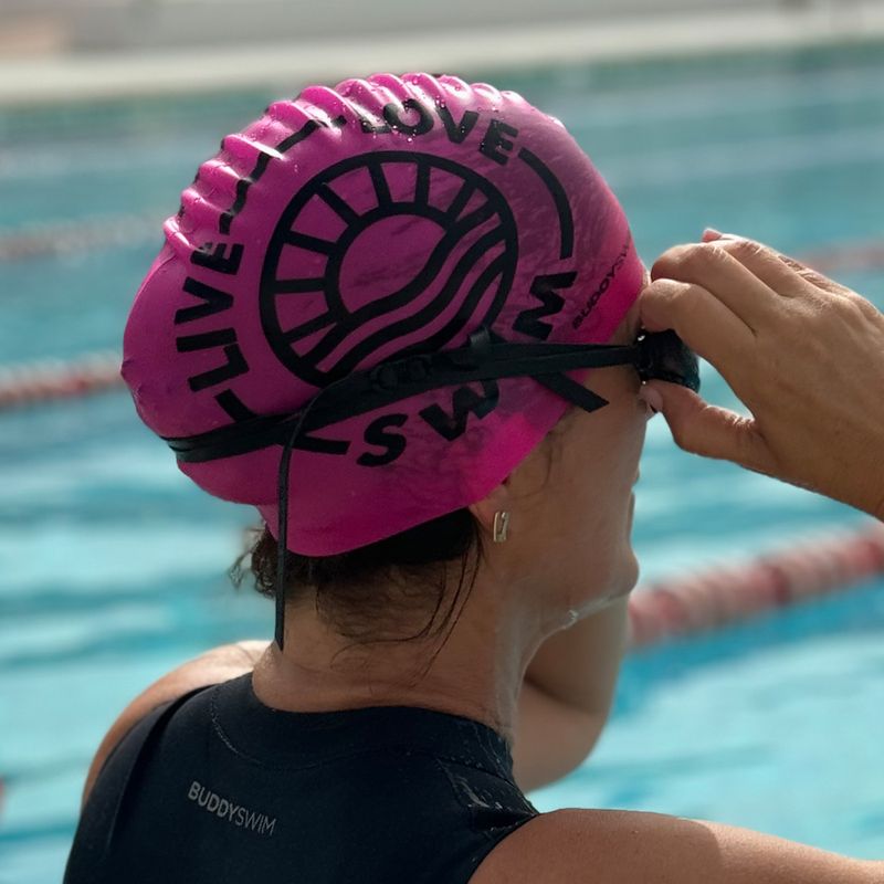 Cască de înot BuddySwim LLS2 Silicone pink 2