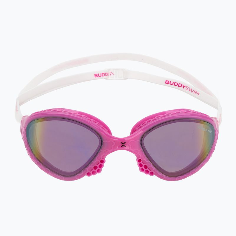 Ochelari înot BuddySwim OzeanX Mirror pink/white/iridium 2