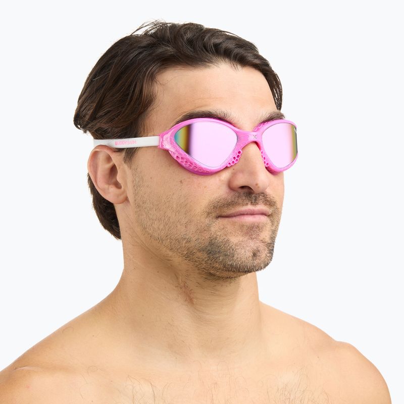 Ochelari înot BuddySwim OzeanX Mirror pink/white/iridium 4