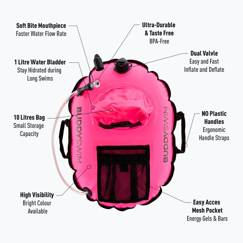 Geamandură de siguranță Buddyswim Hydrastation Pro 10 l pink 4