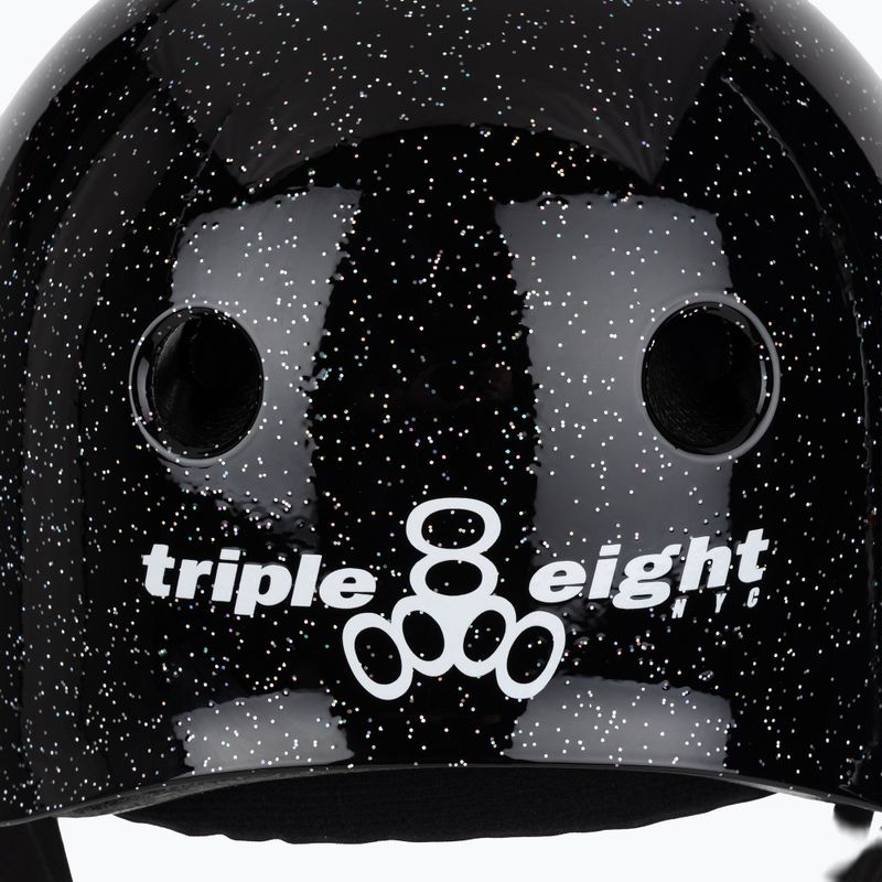 Cască Triple Eight The Certified Sweatsaver black glitter 7