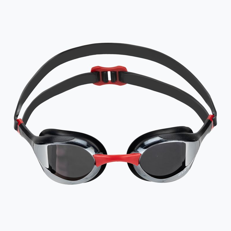 Ochelari de înot ZONE3 Volare Streamline Racing black/red/silver polarizați cu oglindă Revo 2