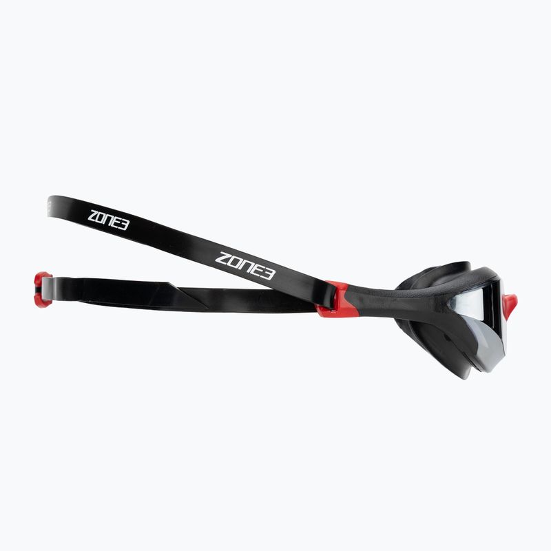 Ochelari de înot ZONE3 Volare Streamline Racing black/red/silver polarizați cu oglindă Revo 3