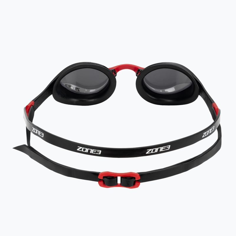 Ochelari de înot ZONE3 Volare Streamline Racing black/red/silver polarizați cu oglindă Revo 4