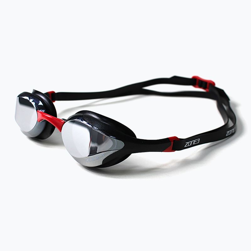 Ochelari de înot ZONE3 Volare Streamline Racing black/red/silver polarizați cu oglindă Revo