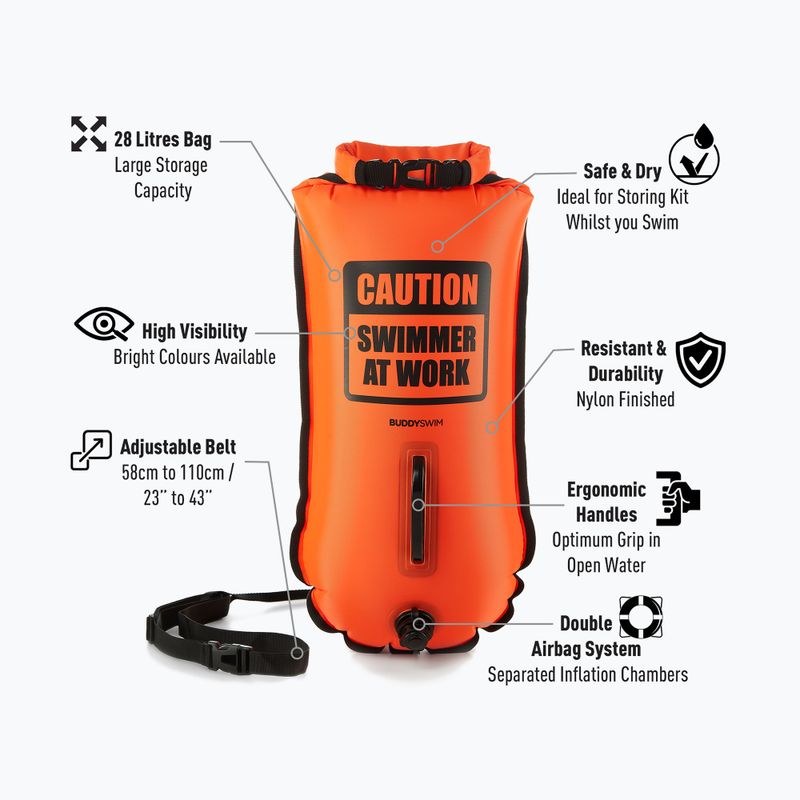 Geamandură BuddySwim CSW Dry Bag 28 l orange 2