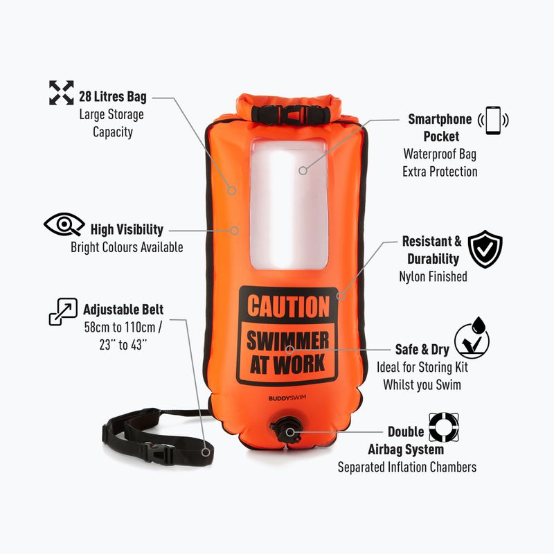 Geamandură BuddySwim Smartphone Dry Bag 28 l orange 2