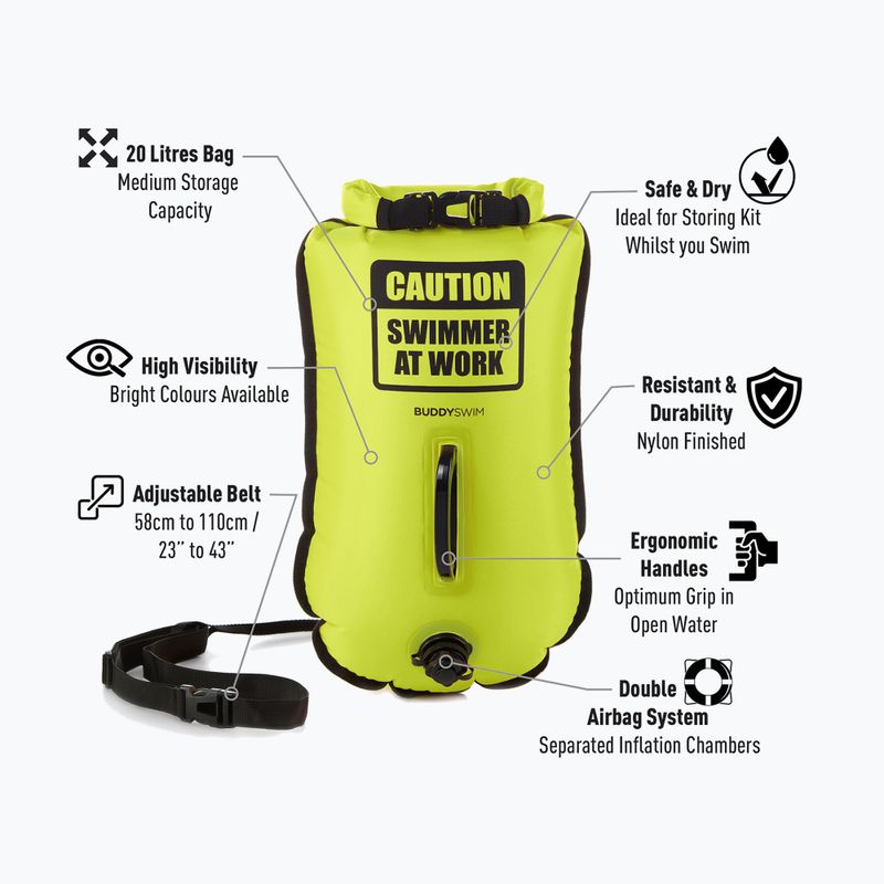 Geamandură BuddySwim CSW Dry Bag 20 l yellow 2