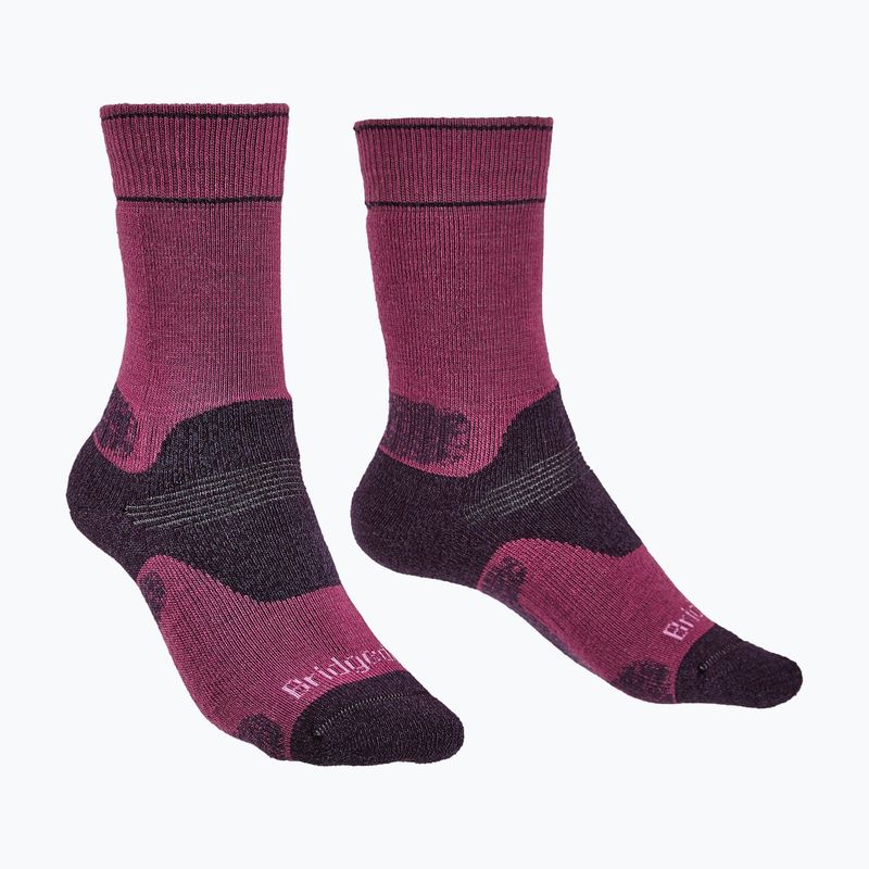 Șosete pentru femei Bridgedale Heavyweight Performance Boot Original berry/plum