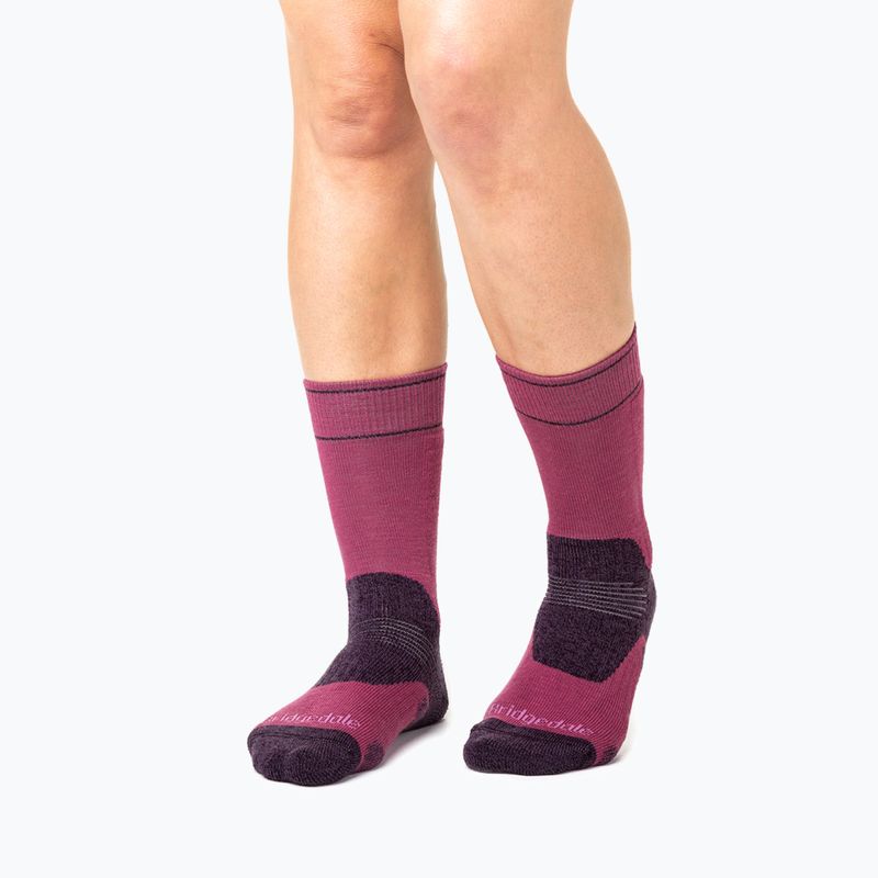 Șosete pentru femei Bridgedale Heavyweight Performance Boot Original berry/plum 5