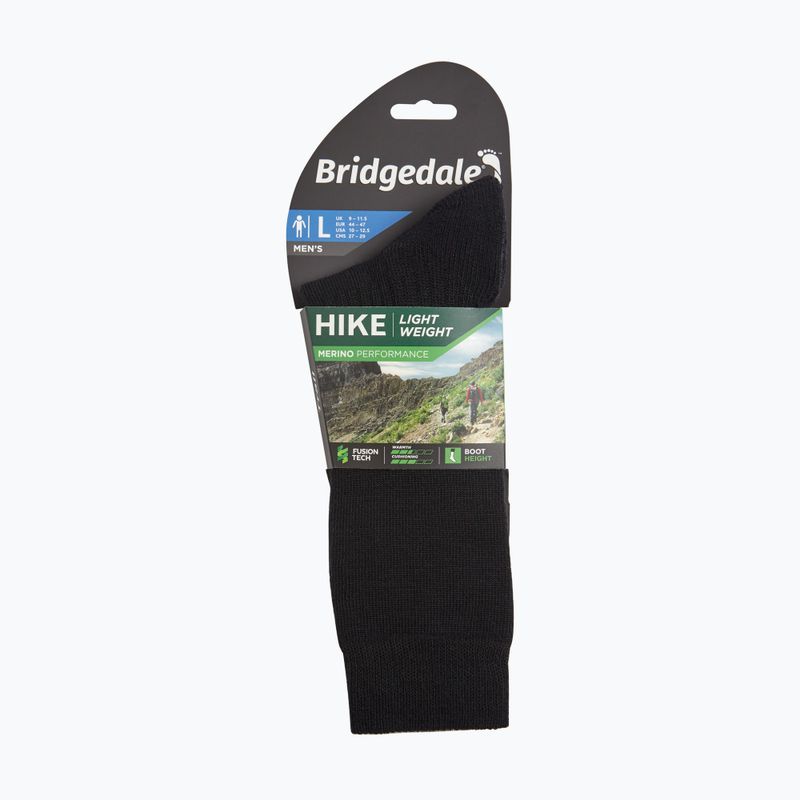 Șosete pentru bărbați Bridgedale Lightweight Merino Performance Boot Original black 4