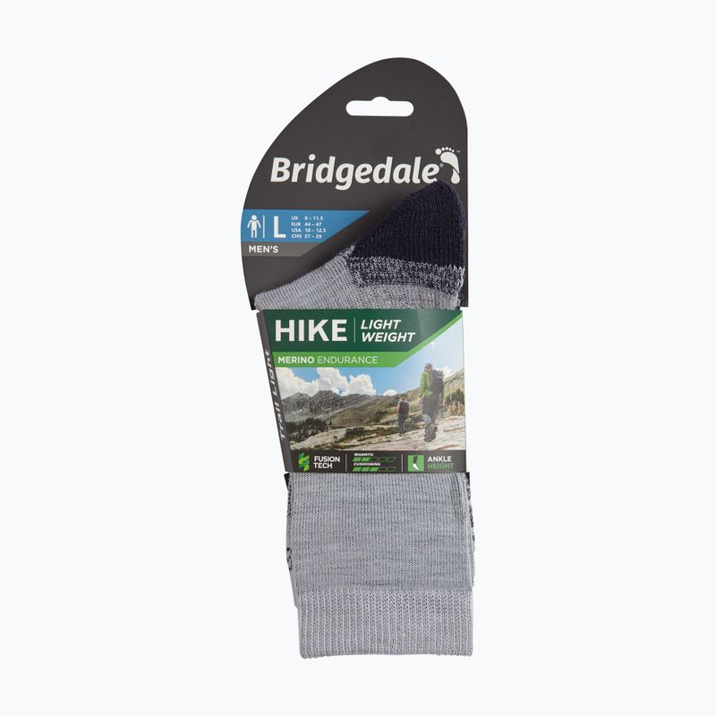 Șosete pentru bărbați Bridgedale Lightweight Merino Performance 3/4 Crew Original silver/navy 4