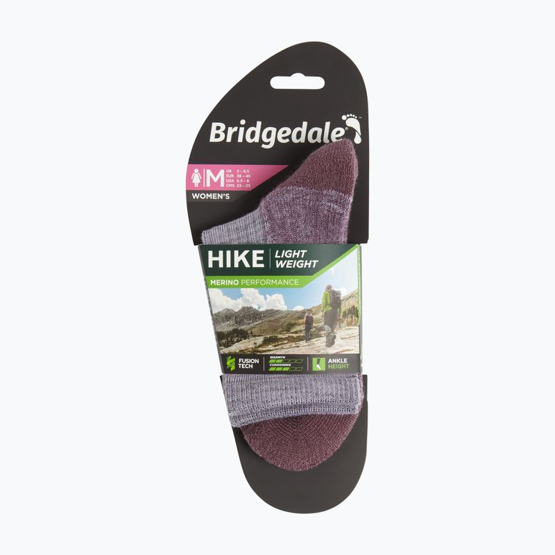 Șosete pentru femei Bridgedale Lightweight Merino Performance 3/4 Crew Original heather/damson 4