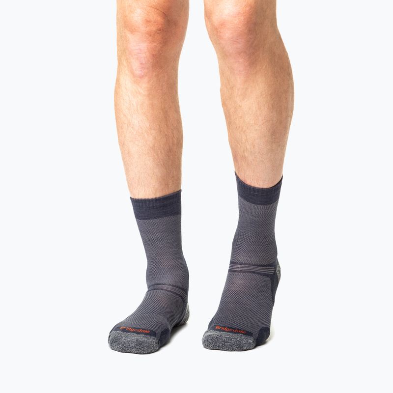 Șosete de trekking pentru bărbați Bridgedale Hike Ultralight Performance Crew navy 4