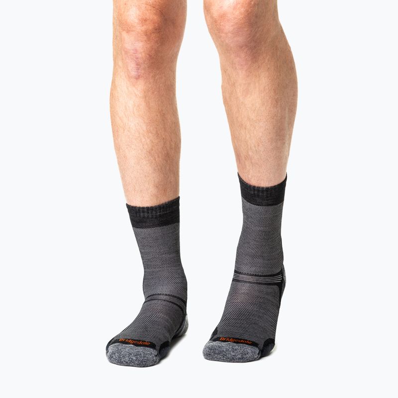 Șosete de trekking pentru bărbați Bridgedale Hike Ultralight Performance Crew black 3