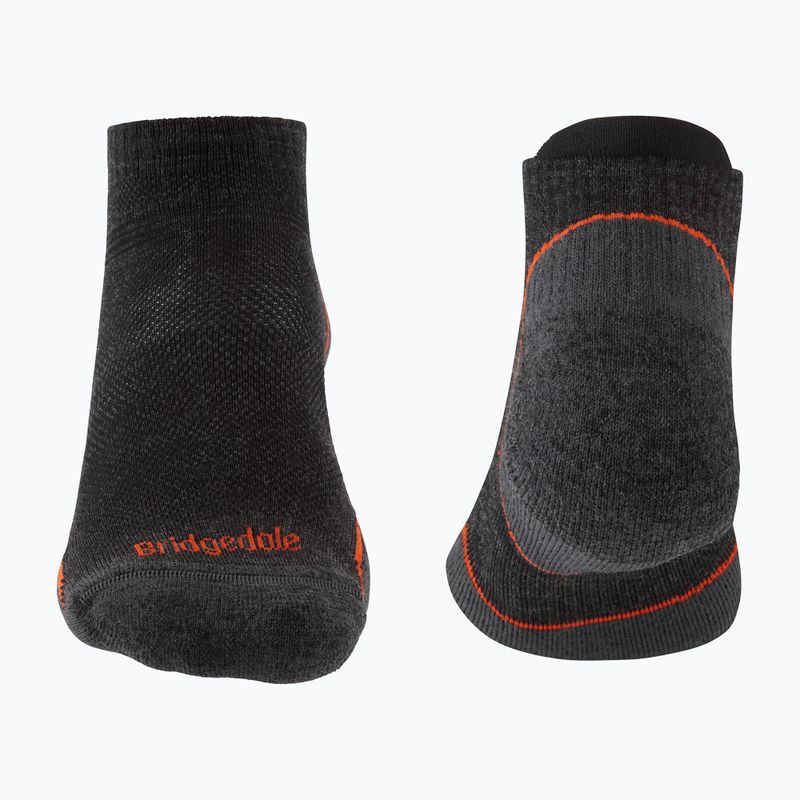 Șosete de trekking pentru bărbați Bridgedale Hike Ultralight Merino Performance Low anthracite/orange 2