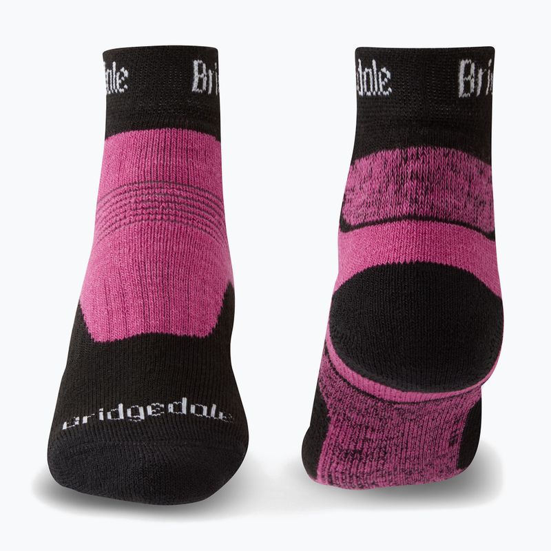 Șosete de trekking pentru femei Bridgedale Hike Midweight Performance Ankle black/pink 2