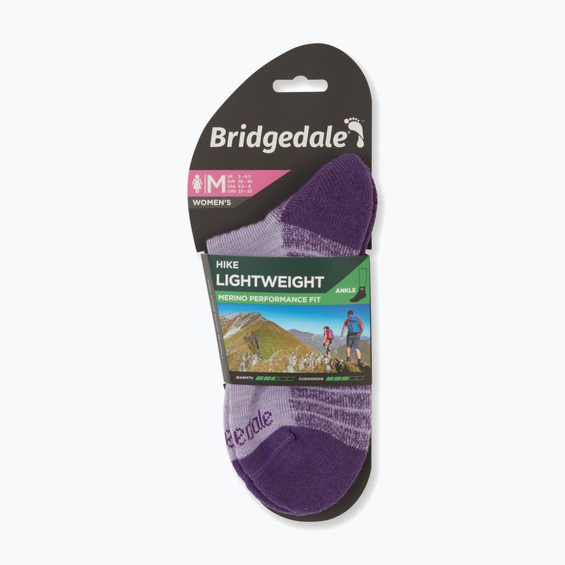 Șosete pentru femei Bridgedale Hike Lightweight Performance Ankle heather/damson 3
