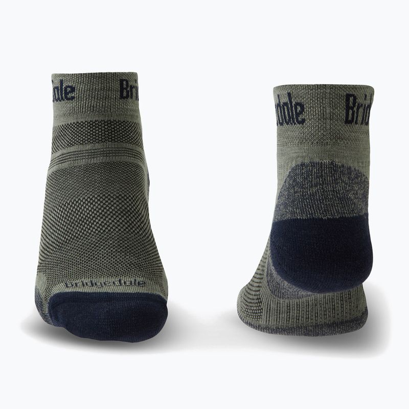 Șosete de trekking pentru bărbați Bridgedale Hike Ultralight Performance Ankle khaki/navy 2