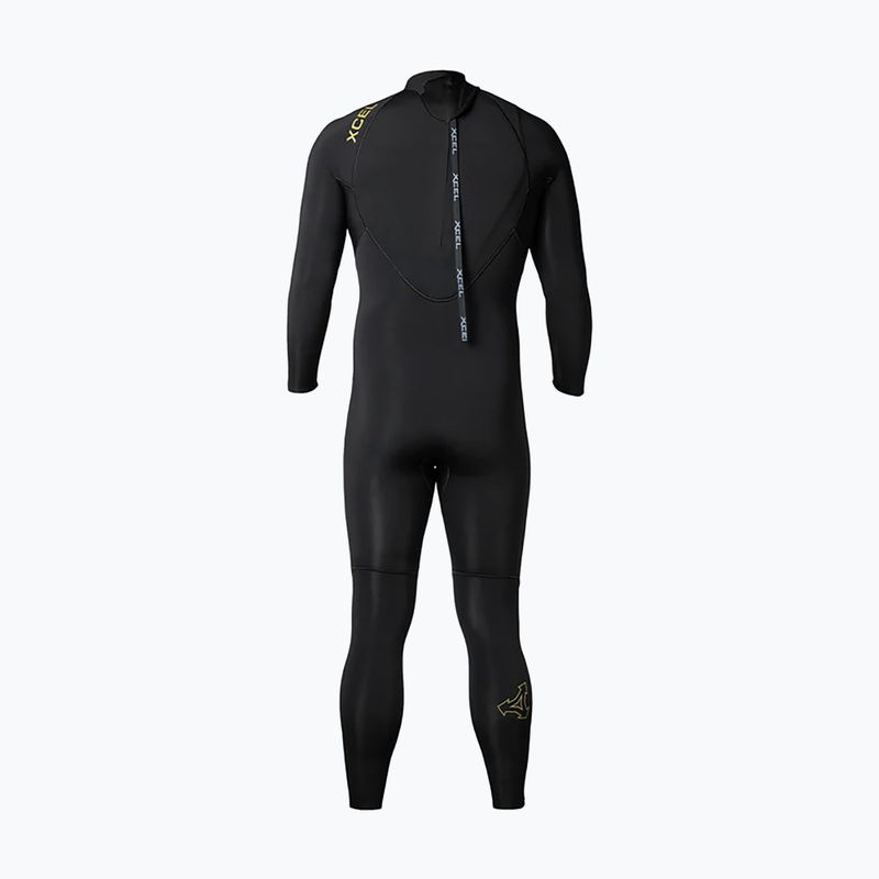 Costum de înot pentru bărbați Xcel Comp 4/3 mm Back Zip Full black 2