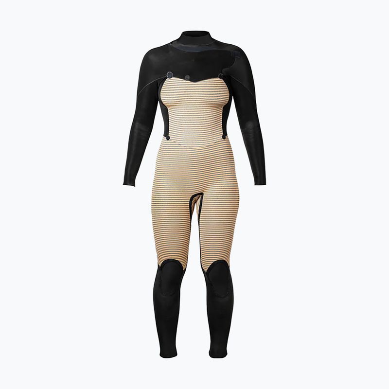 Costum de înot pentru femei Xcel Comp 3/2 mm Full black/black palm/monstera print 5