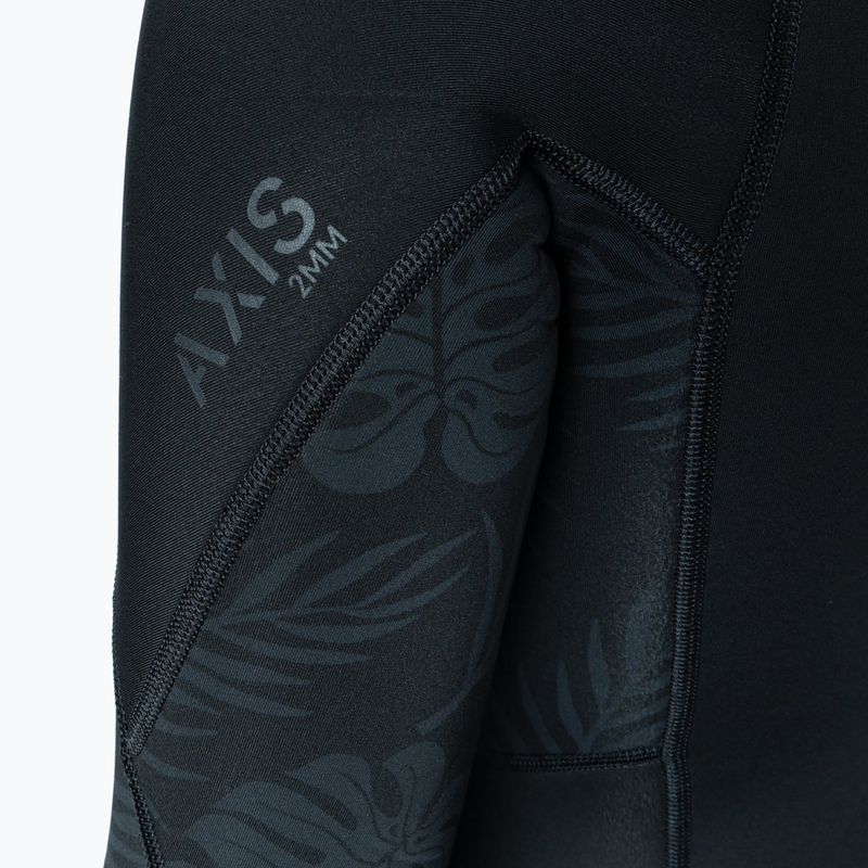 Costum de înot pentru femei Xcel Axis Back Zip Spring 2 mm black/palm/monstera print 6