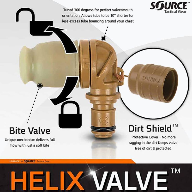Muștiuc pentru rezervor Source Tactical Helix Valve coyote 2