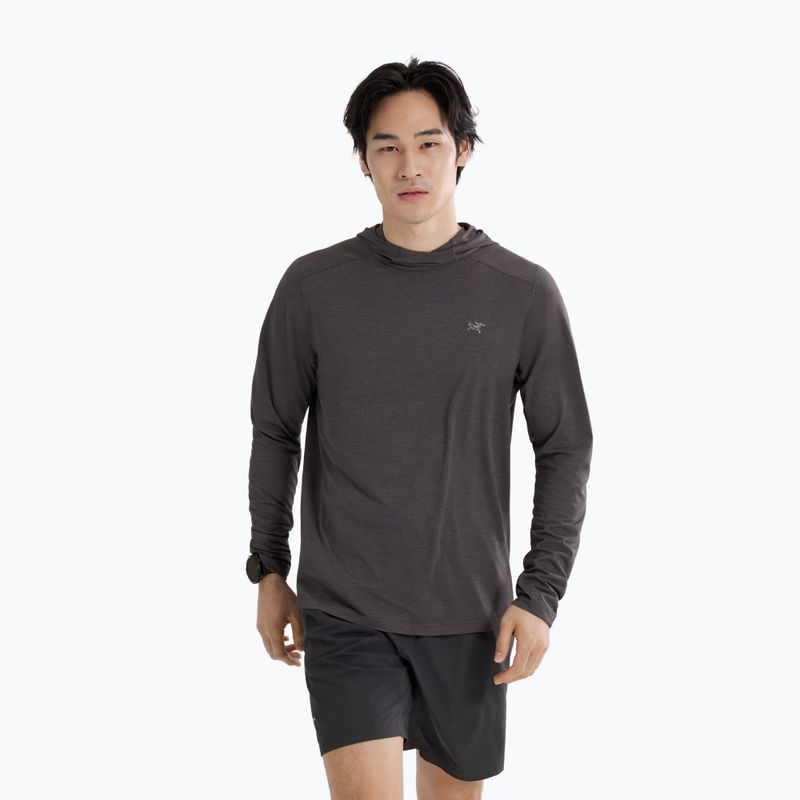 Longsleeve pentru bărbați Arc'teryx Cormac Hoody black heather
