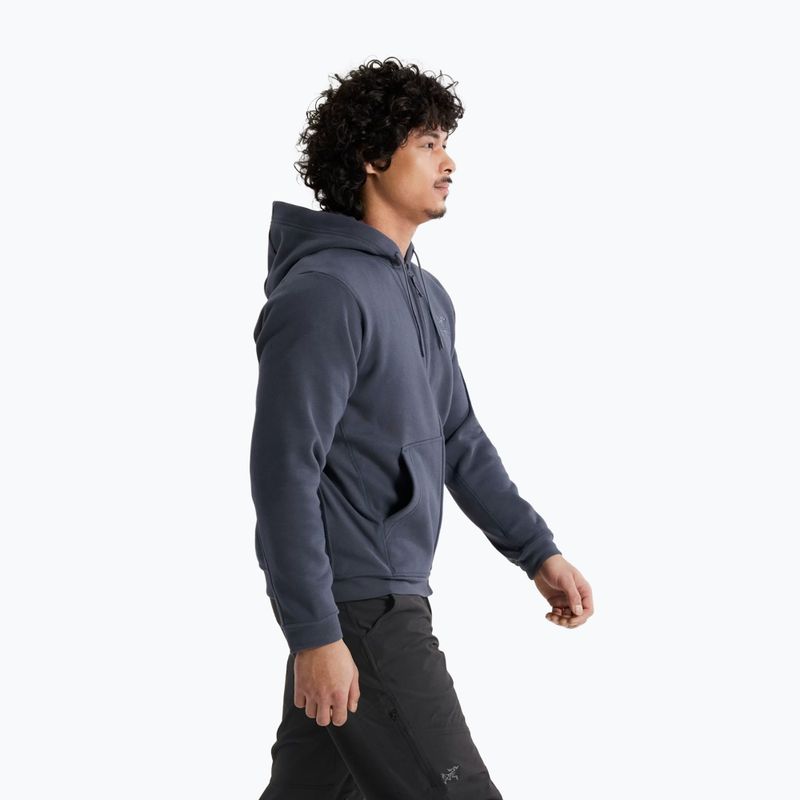 Bluză polar de trekking pentru bărbați Arc'teryx Emblem Fleece Full-Zip Hoody dark stratus 4