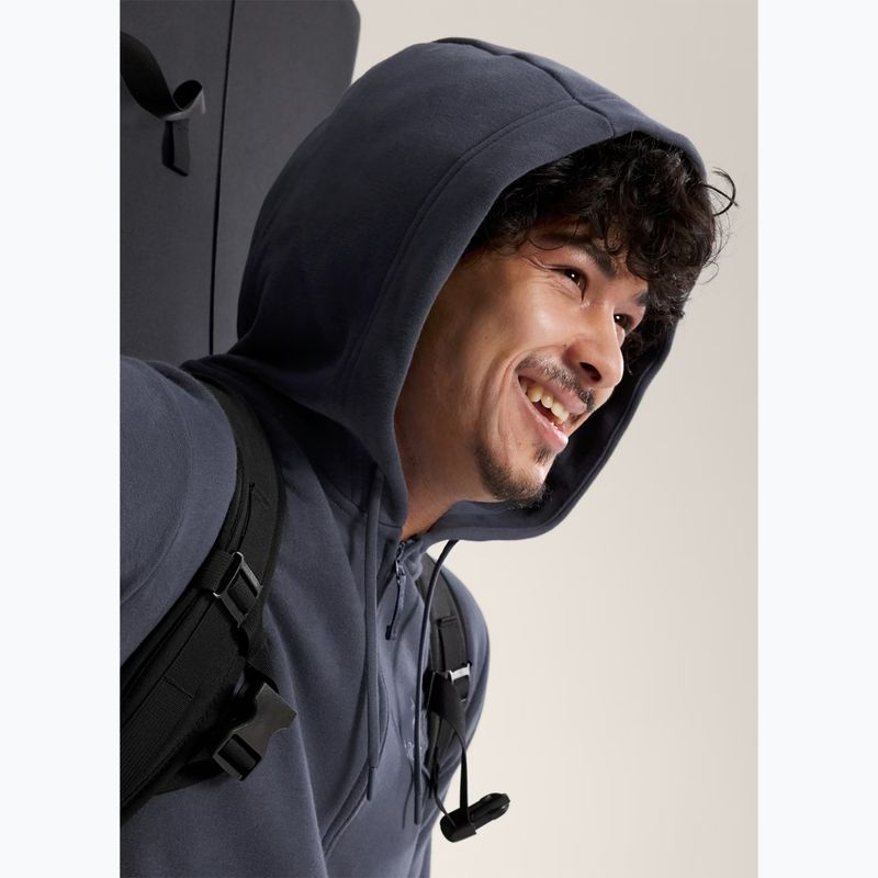 Bluză polar de trekking pentru bărbați Arc'teryx Emblem Fleece Full-Zip Hoody dark stratus 5