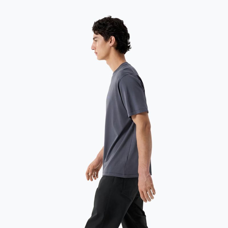 Tricou pentru bărbați Arcteryx Kragg Sl Cotton Bird Word dk stratus/fluidity 4