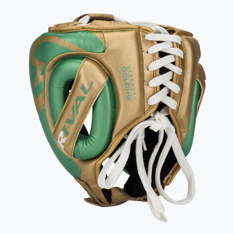 Cască de box Rival RHG100 Professional Headgear green/gold 3