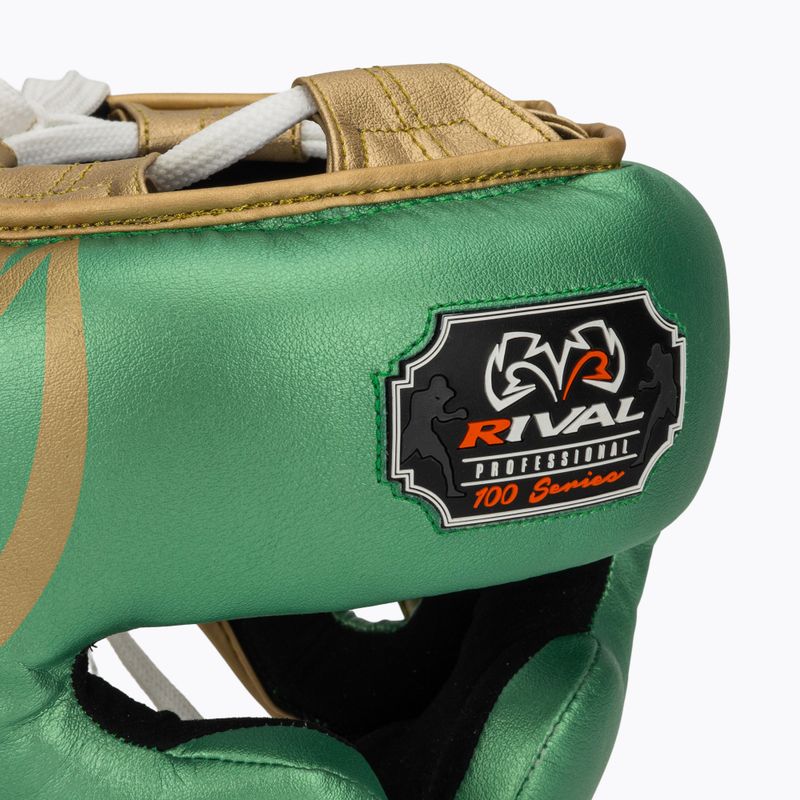 Cască de box Rival RHG100 Professional Headgear green/gold 4