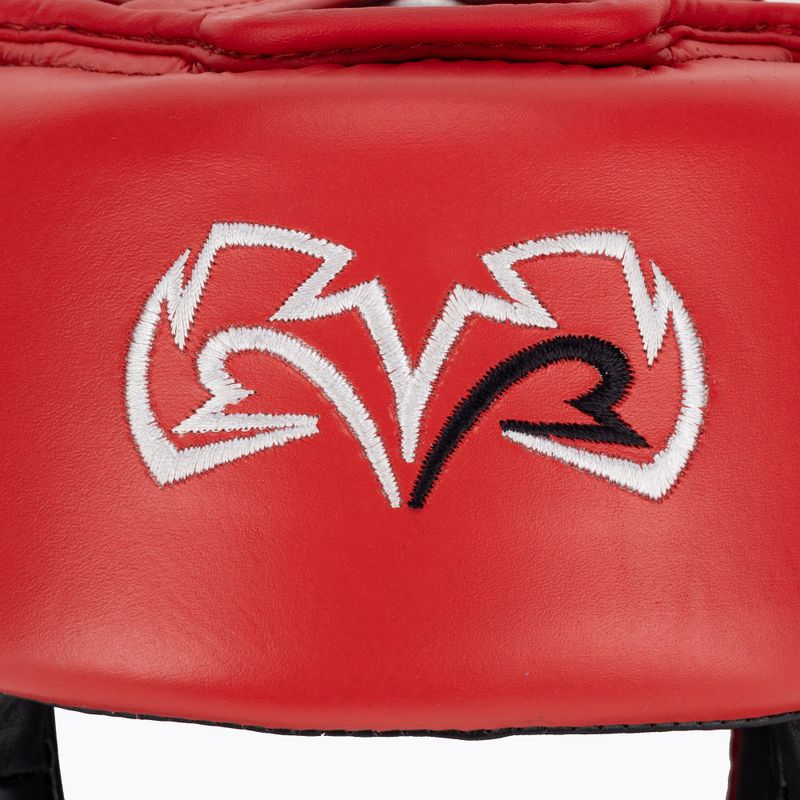 Rival Amateur competiție de box cască de box cască de protecție roșu/alb 4