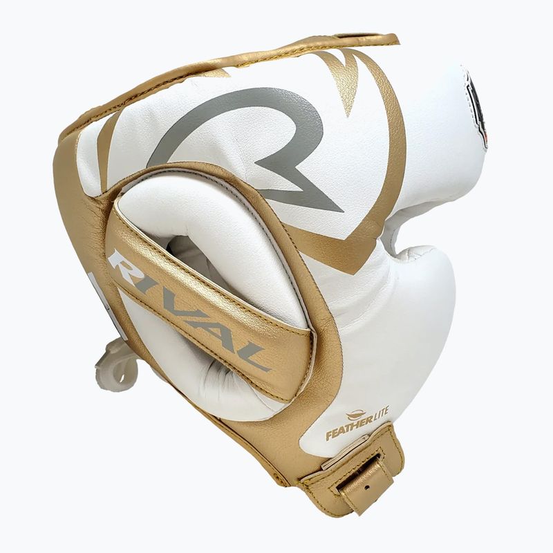 Cască de box Rival RHG100 Professional Headgear white/gold 4