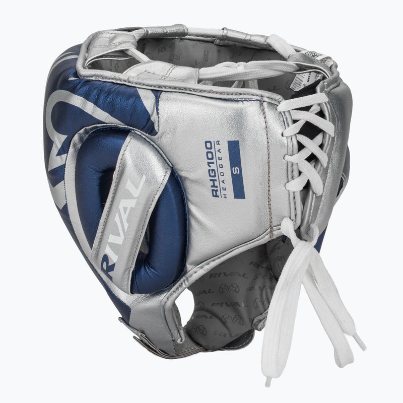Cască de box Rival RHG100 Professional Headgear blue/silver 3