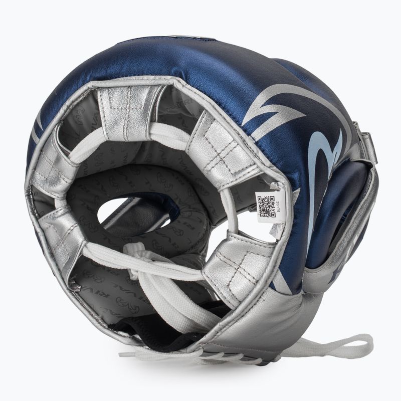 Cască de box Rival RHG100 Professional Headgear blue/silver 6