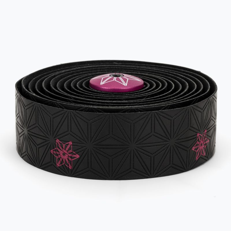 Înveliș pentru ghidon SUPACAZ Super Sticky Kush Galaxy neon pink/pink star plugs