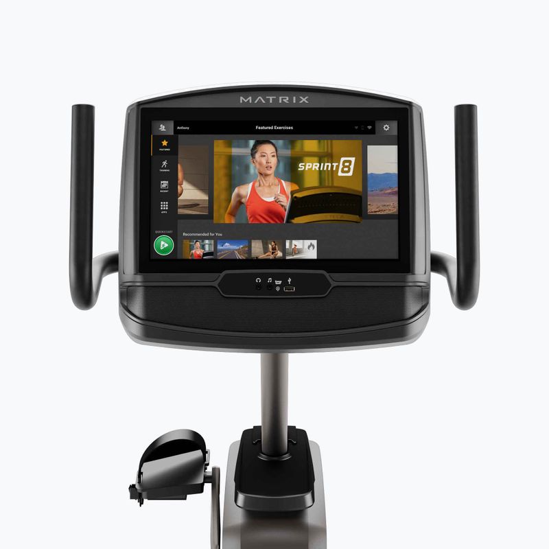 Bicicletă de fitness cu scaun Matrix Recumbent Bike + R30XR, negru, MX-R30XR 4
