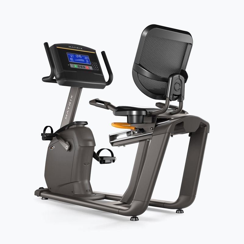 Bicicletă de fitness cu scaun Matrix Recumbent Bike + R30XR, negru, R30XR
