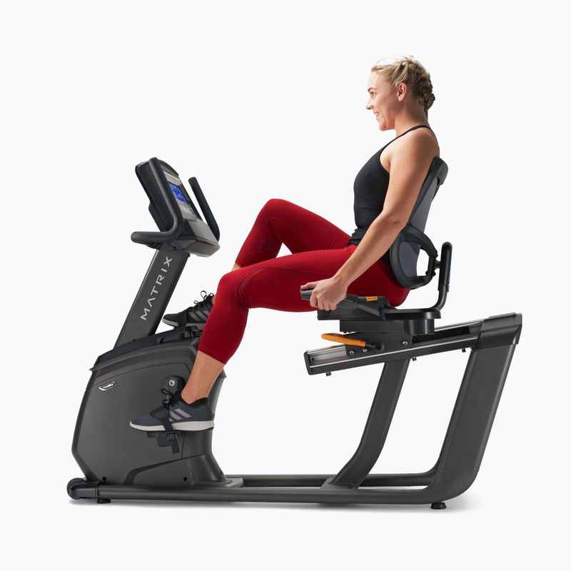 Bicicletă de fitness cu scaun Matrix Recumbent Bike + R30XR, negru, R30XR 6
