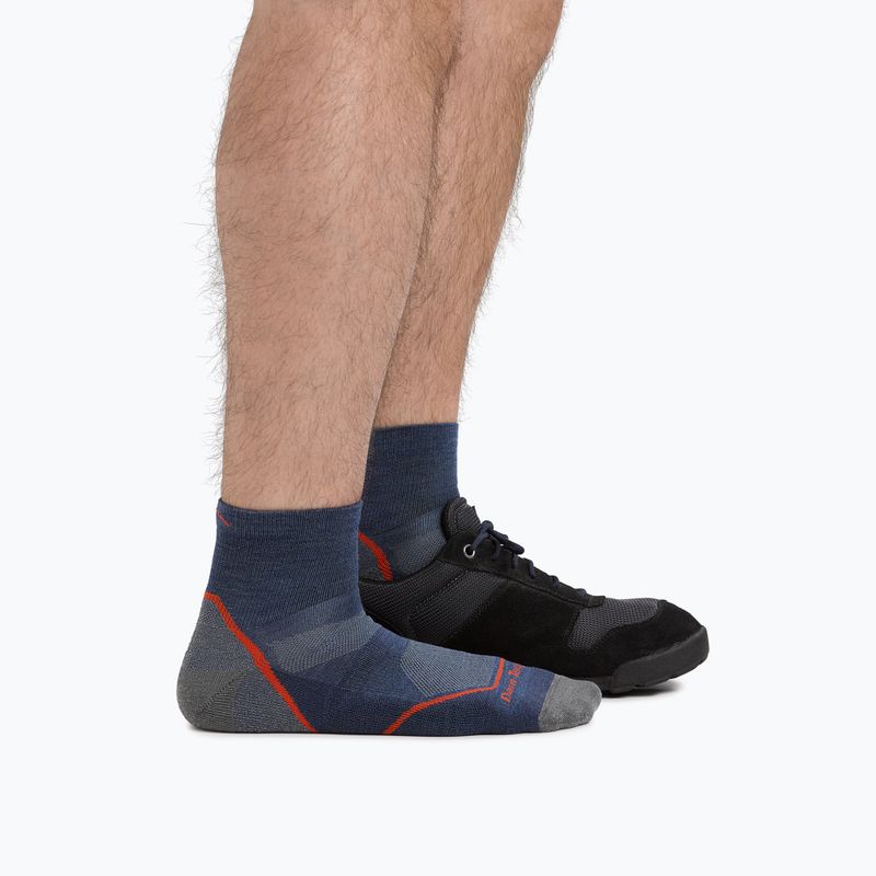 Șosete pentru bărbați Darn Tough Light Hiker 1/4 Sock Cushion denim 3