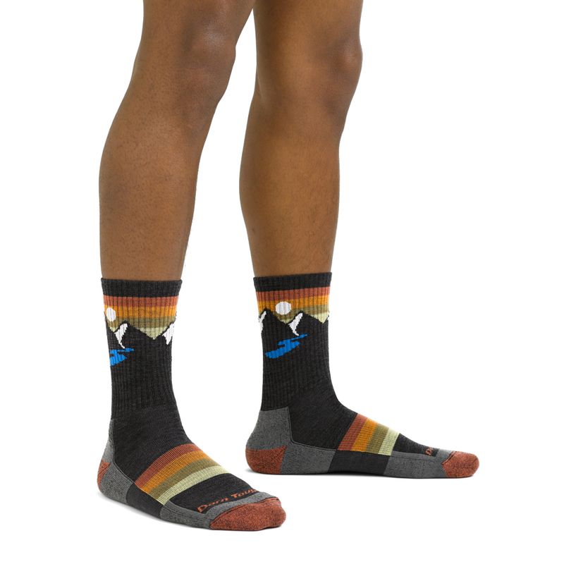 Șosete pentru bărbați Darn Tough Sunset Ridge Micro Crew Lightweight with Cushion charcoal 2