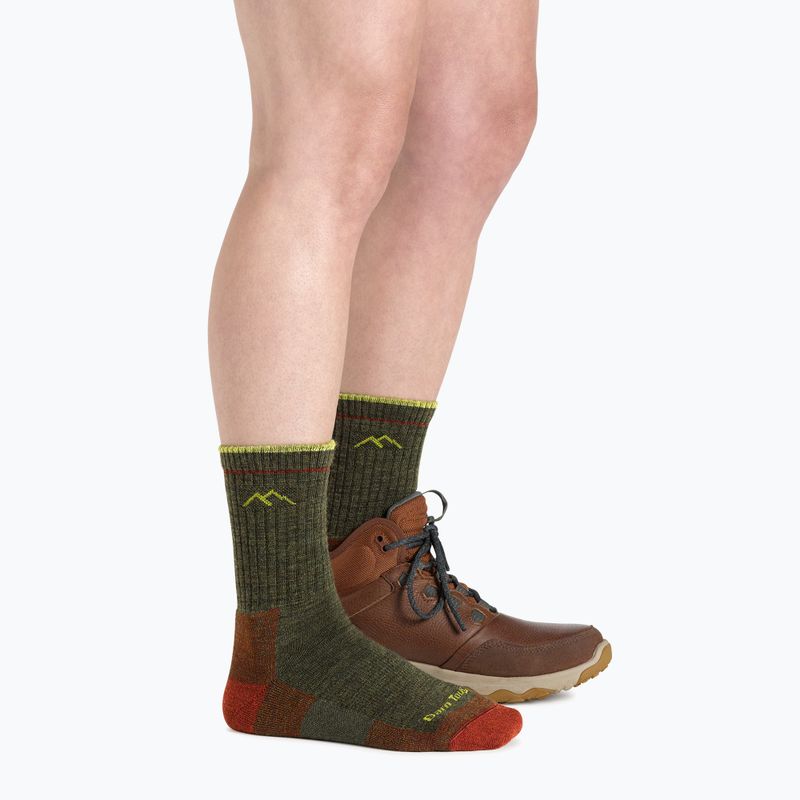Șosete de trekking pentru femei Darn Tough Hiker Micro Crew forest