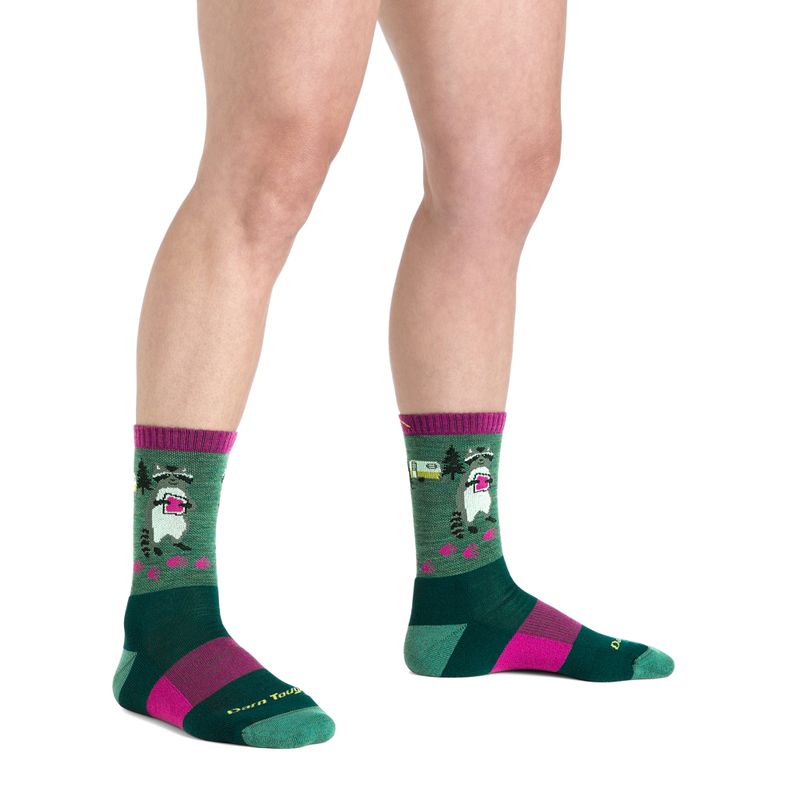 Șosete pentru femei Darn Tough Critter Club Micro Crew Cushion moss 2